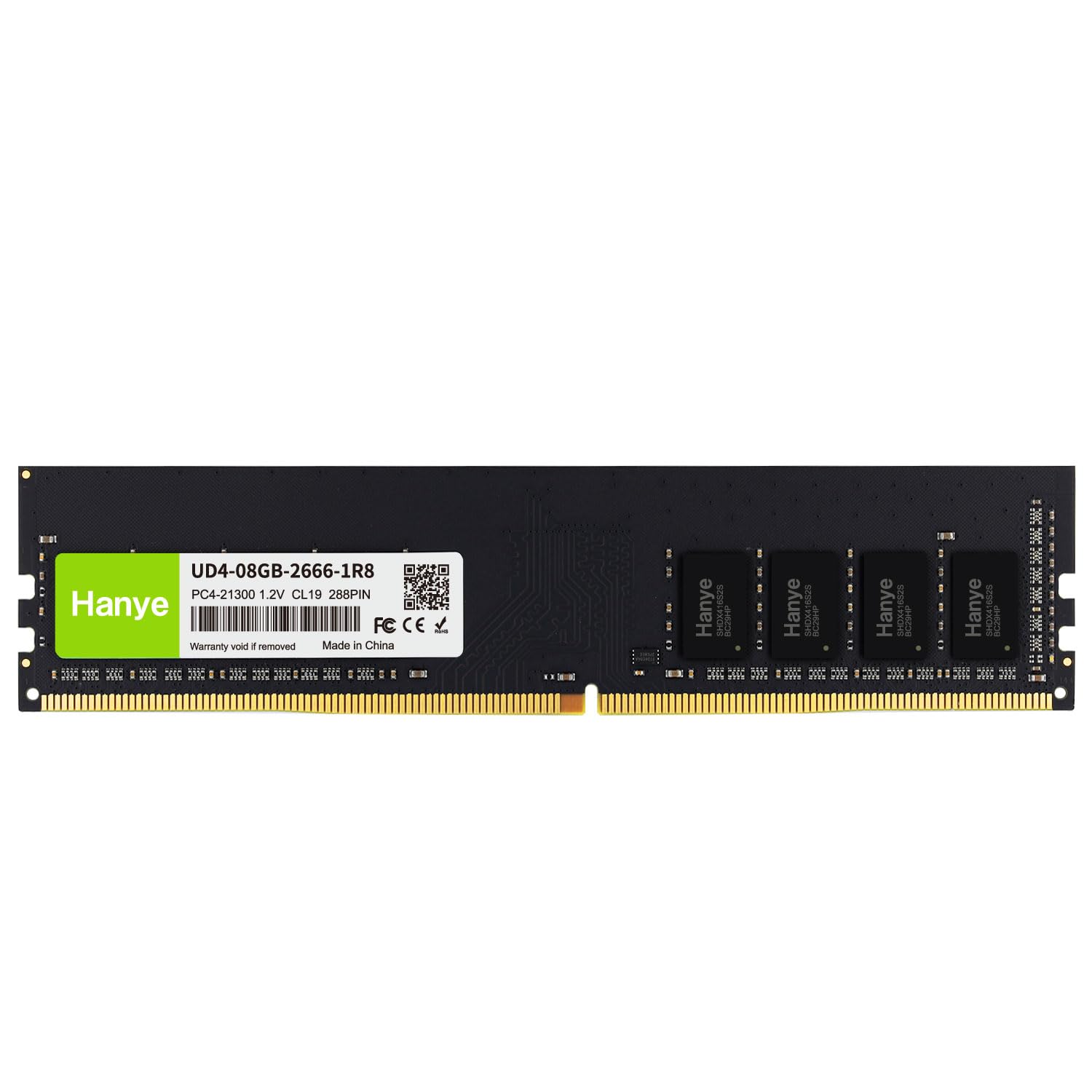 Memory for desktop PC 8GB 288pin DIMM Hanye CL19 288pin PC4-21300(DDR4-2666) 1.2V UD4-08GB-2666-1R8
Memory for desktop PC 8GB 288pin DIMM Hanye CL19 288pin PC4-21300(DDR4-2666) 1.2V UD4-08GB-2666-1R8