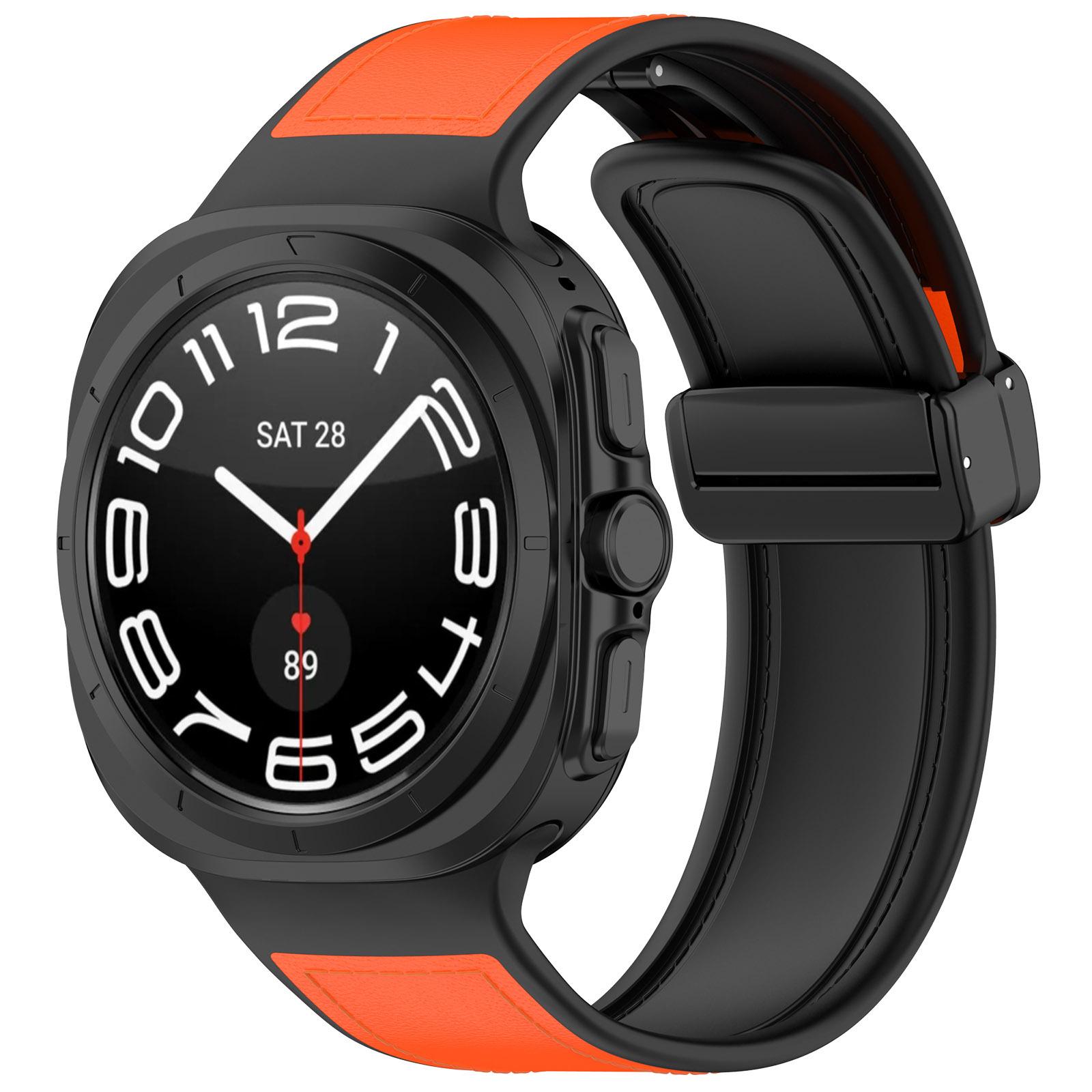 For Samsung Galaxy Watch Ultra 47mm Bands Silicone Leather Coated Watch Strap with Magnetic Buckle Grey
For Samsung Galaxy Watch Ultra 47mm Bands Silicone Leather Coated Watch Strap with Magnetic Buckle Grey