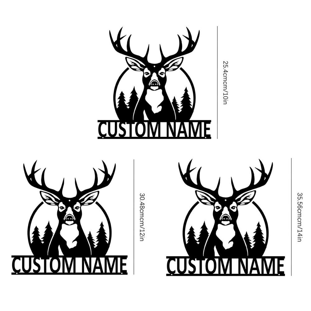 Rustic Deer Metal Wall Art Custom Hunting Cabin Decor Personalized Nameplate Vintage Gift TYDZ002841-25.4cm
Rustic Deer Metal Wall Art Custom Hunting Cabin Decor Personalized Nameplate Vintage Gift TYDZ002841-25.4cm