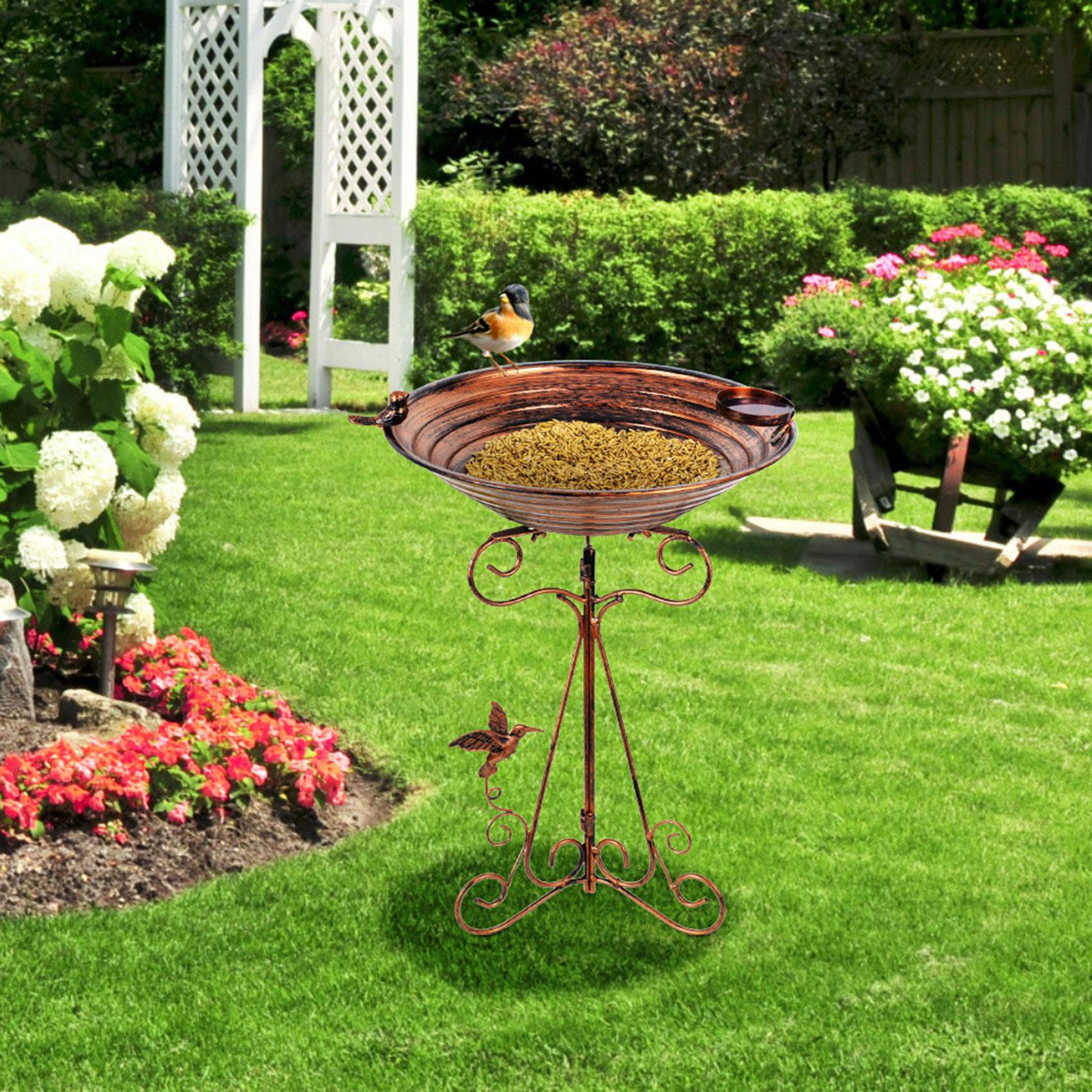 Кормушка-поилка для птиц, чаша, СПА, кормушка для птиц, железо, для улицы, отдельно стоящая, ванночка для птиц