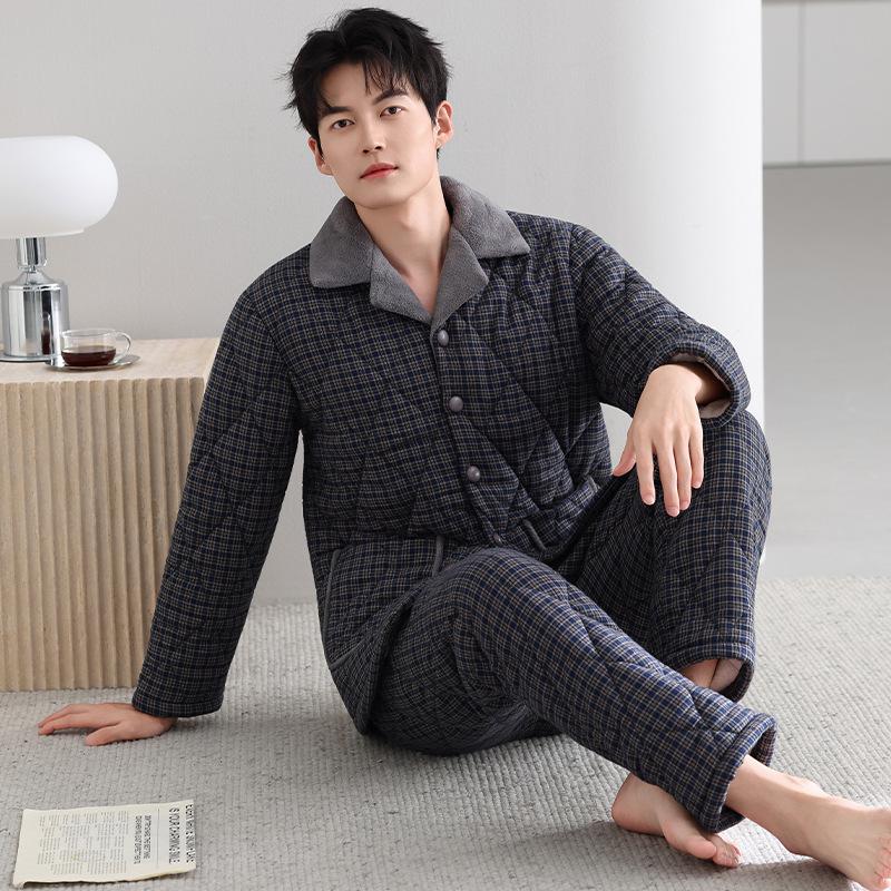 Pure Cotton Three-Layer Thickened Padded Cotton Winter Men S Pajamas Cotton-Padded Jacket Autumn And Winter Men S Large-Size Homewear Warm Suit 3XL
Pure Cotton Three-Layer Thickened Padded Cotton Winter Men S Pajamas Cotton-Padded Jacket Autumn And Winter Men S Large-Size Homewear Warm Suit 3XL