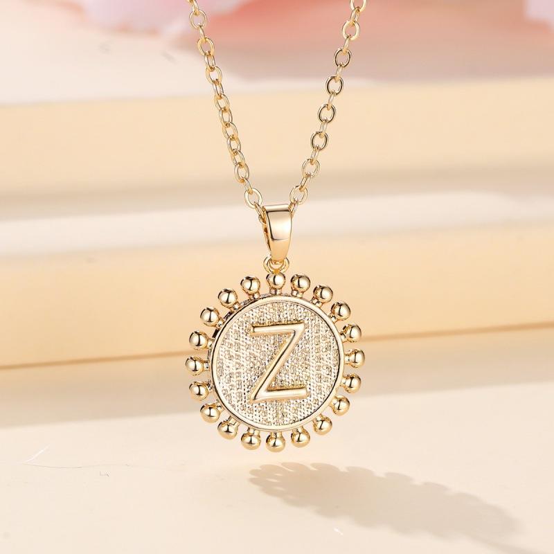 Fashion commuter gold round English letter necklace femininity niche fashion simple necklace
Fashion commuter gold round English letter necklace femininity niche fashion simple necklace