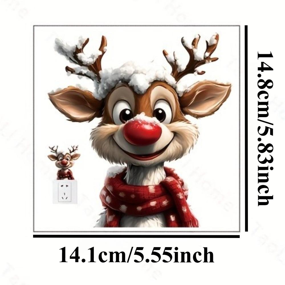 1pc Funny Christmas Reindeer Switch Sticker Festival Wall Decoration for Bedroom Living Room Washroom Self-adhesive Vinyl Decal (as the picture,14.1x14.8CM)
1pc Funny Christmas Reindeer Switch Sticker Festival Wall Decoration for Bedroom Living Room Washroom Self-adhesive Vinyl Decal (as the picture,14.1x14.8CM)