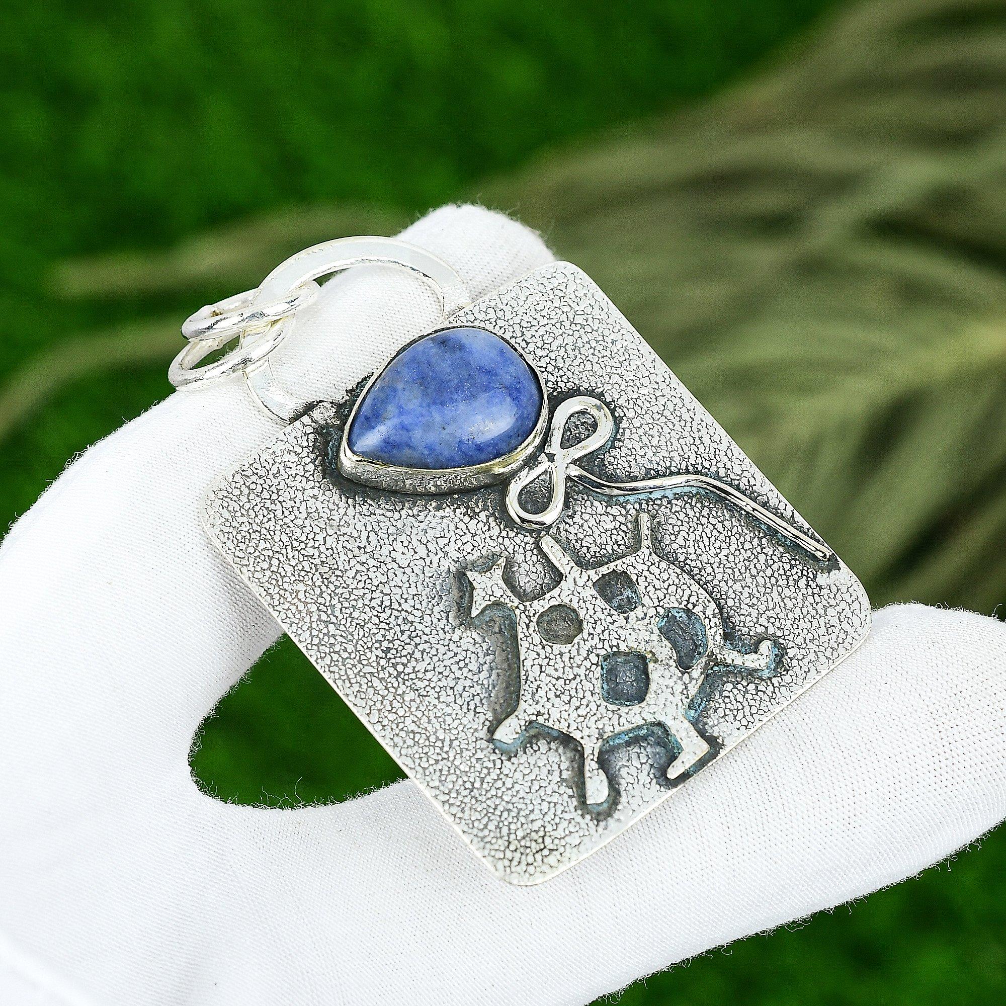 Friendship Day Deal Sterling Silver Pear Sodalite Stone Bezel Wife Boho Pendant
Friendship Day Deal Sterling Silver Pear Sodalite Stone Bezel Wife Boho Pendant