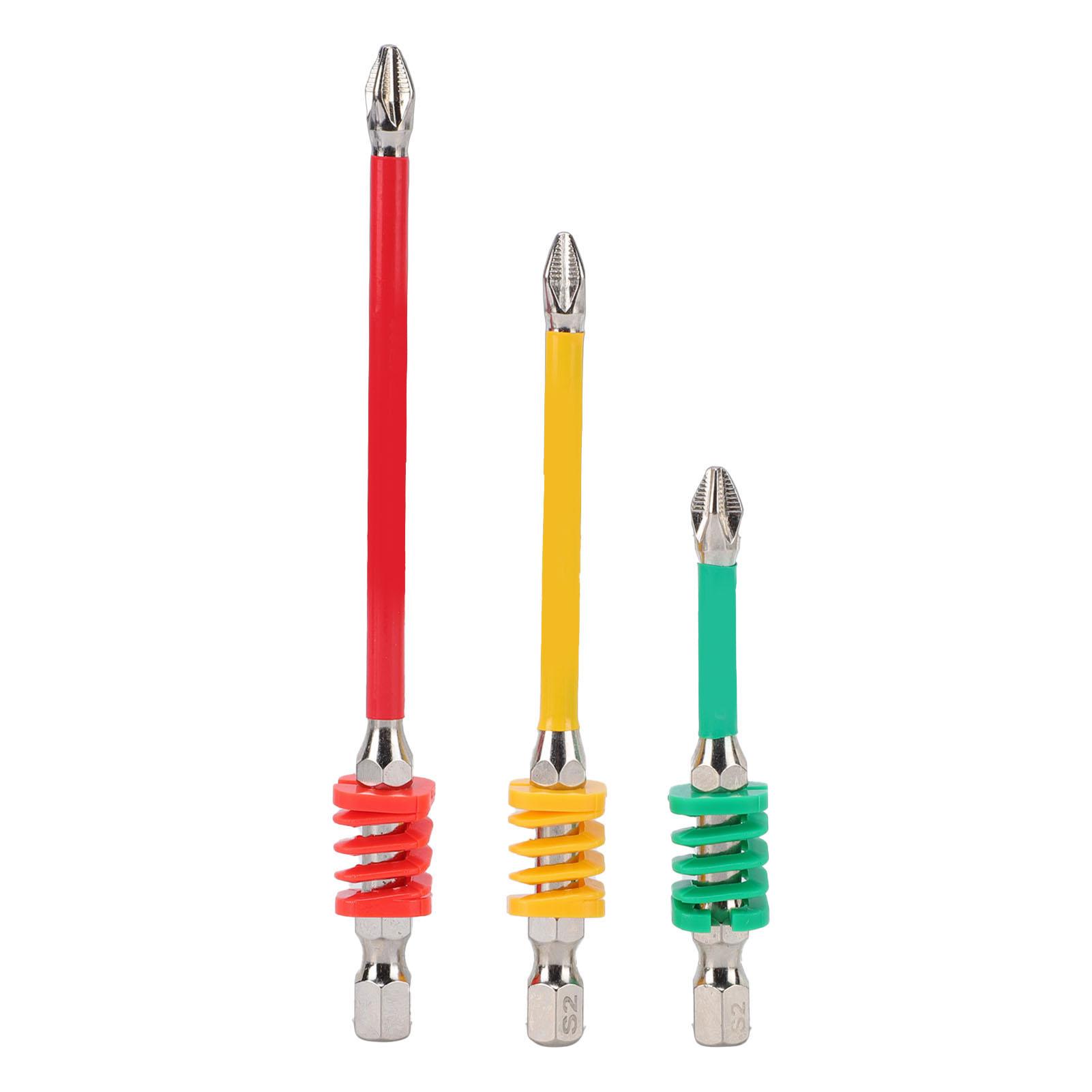 3 Pcs PH2 Screwdriver Bit Spring Loaded 1/4 Inch Hex Shank Anti Slip Magnetic PH Screwdriver Bit for Electric Manual Screwdrivers
3 Pcs PH2 Screwdriver Bit Spring Loaded 1/4 Inch Hex Shank Anti Slip Magnetic PH Screwdriver Bit for Electric Manual Screwdrivers