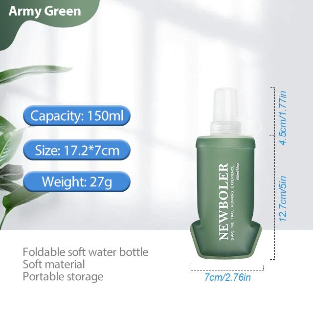 NEWBOLER 150/250/300/500ml Water Bottle TPU Folding Soft Flask Outdoor Sport Running Camping Hiking Travel Portable Water Bottle
NEWBOLER 150/250/300/500ml Water Bottle TPU Folding Soft Flask Outdoor Sport Running Camping Hiking Travel Portable Water Bottle