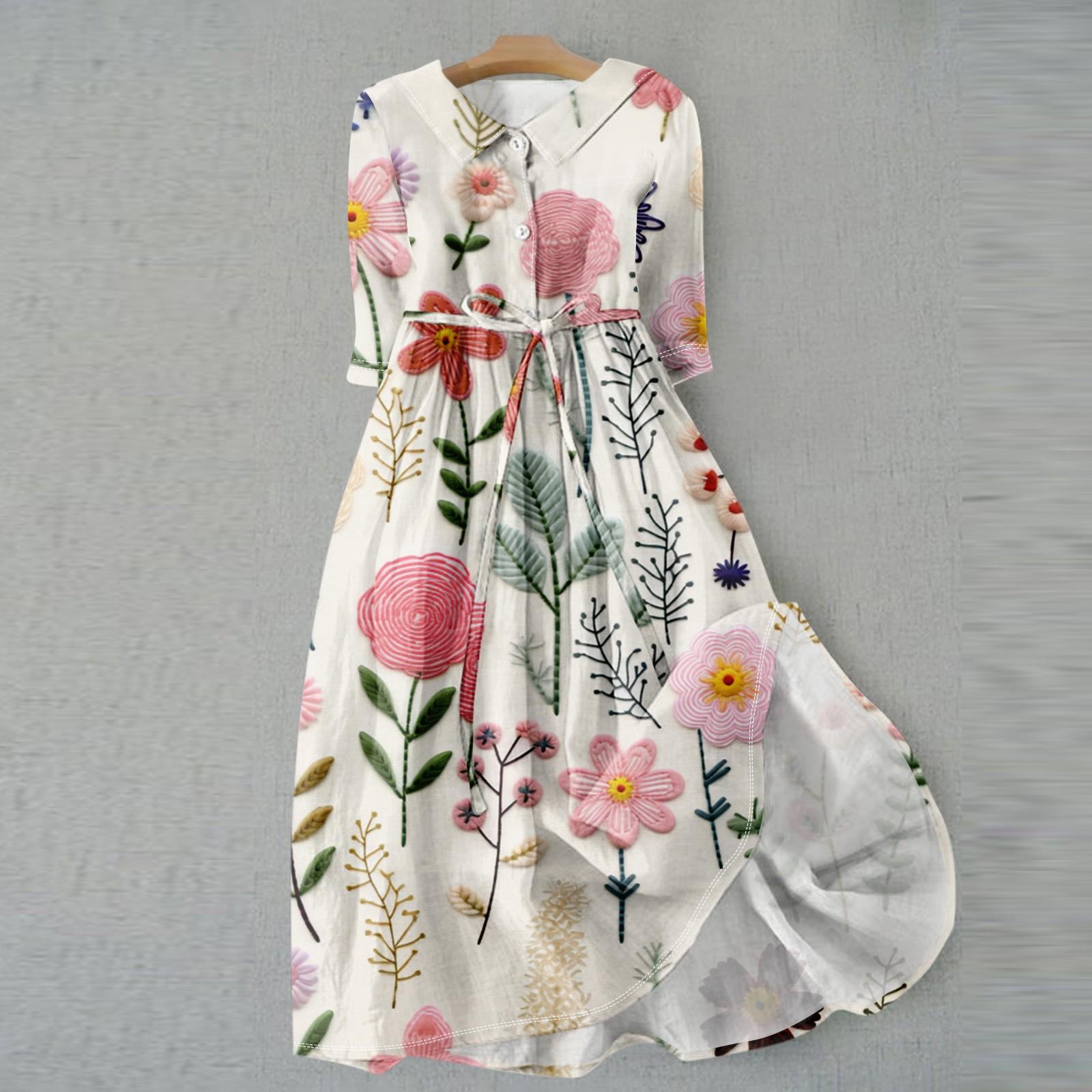 Женское модное платье с 3D-моделированием в стиле ретро с цветочным принтом и пуговицами с лацканами и рукавом три четверти S розовый
Женское модное платье с 3D-моделированием в стиле ретро с цветочным принтом и пуговицами с лацканами и рукавом три четверти S розовый