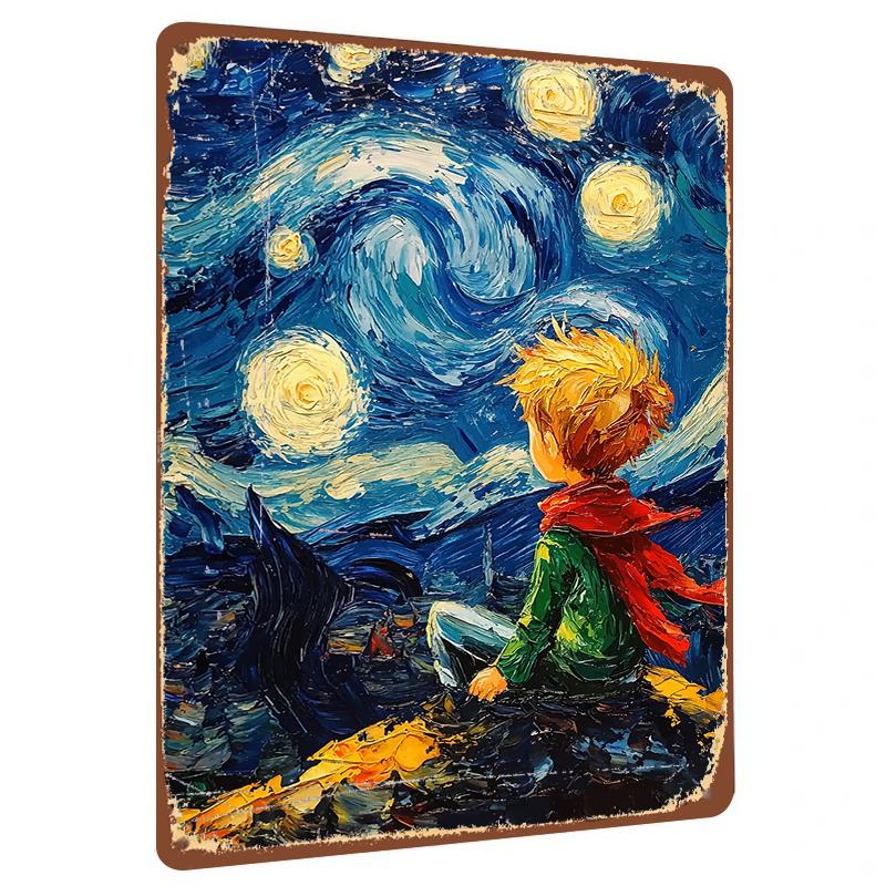 Van Gogh Starry Night Little Prince Custom Metal Wall Art Kids Room Decor Hanging Painting 20x30cm(7.8x11.8inch)
Van Gogh Starry Night Little Prince Custom Metal Wall Art Kids Room Decor Hanging Painting 20x30cm(7.8x11.8inch)