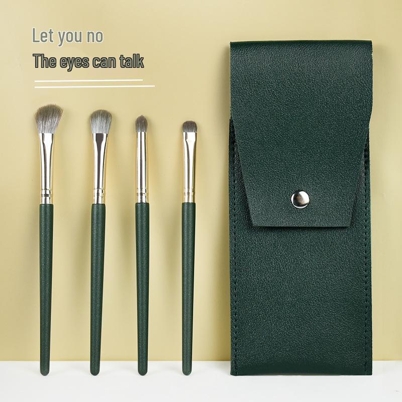 Yilin Green Cloud 4-Piece Eyeshadow and Blending Brush Set: Portable, Blue Handles for Detailed Eye and Nose Makeup.
Yilin Green Cloud 4-Piece Eyeshadow and Blending Brush Set: Portable, Blue Handles for Detailed Eye and Nose Makeup.