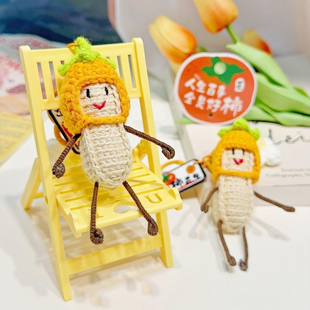 Good Meaning Crochet Keychain Persimmon Head Cover Bag Pendant Knitted Peanut Keychain Gift
Good Meaning Crochet Keychain Persimmon Head Cover Bag Pendant Knitted Peanut Keychain Gift