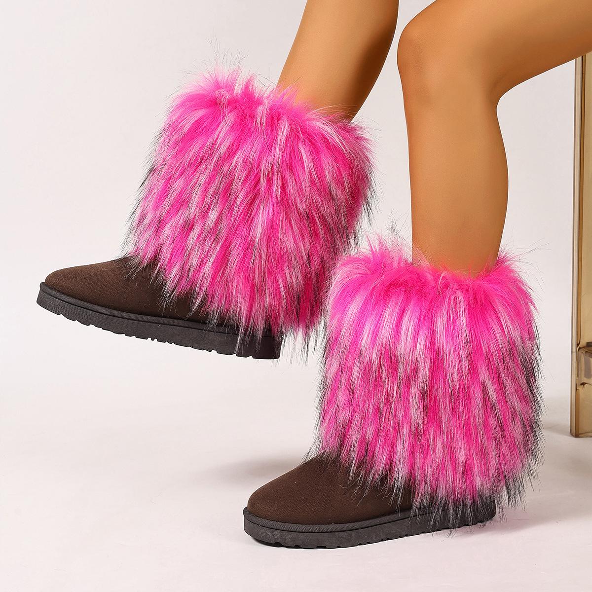 Women s Winter Furry Faux Fur Boots Fuzzy Fluffy Mid Calf Snow Boots for Women Faux Suede Comfortable Warm Fur Lined Platform Flat Boots Shoes 44 рожевий червоний колір
Women s Winter Furry Faux Fur Boots Fuzzy Fluffy Mid Calf Snow Boots for Women Faux Suede Comfortable Warm Fur Lined Platform Flat Boots Shoes 44 рожевий червоний колір