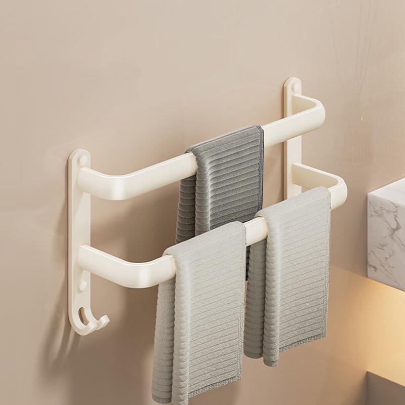Danie Space Aluminum Dual Rod Towel Rack & Storage Shelf
Danie Space Aluminum Dual Rod Towel Rack & Storage Shelf