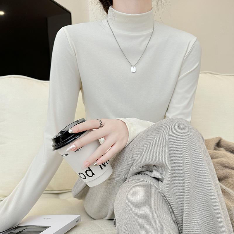 Модальная рубашка с полувысоким воротом для женщин на весну и осень, новый стиль, облегающий крой и футболка с длинными рукавами, модный топ со средним воротником XL бежевый
Модальная рубашка с полувысоким воротом для женщин на весну и осень, новый стиль, облегающий крой и футболка с длинными рукавами, модный топ со средним воротником XL бежевый