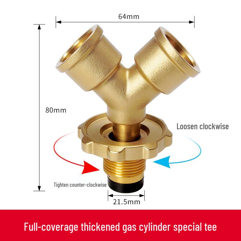 Dual-Use Gas Cylinder Tee Adapter Valve for LPG and Coal Gas
Dual-Use Gas Cylinder Tee Adapter Valve for LPG and Coal Gas