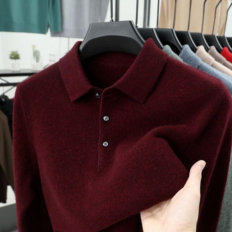 Чоловічий потовщений светр з лацканами, повсякденна футболка з довгим рукавом, теплий базовий шар L бордовий
Чоловічий потовщений светр з лацканами, повсякденна футболка з довгим рукавом, теплий базовий шар L бордовий