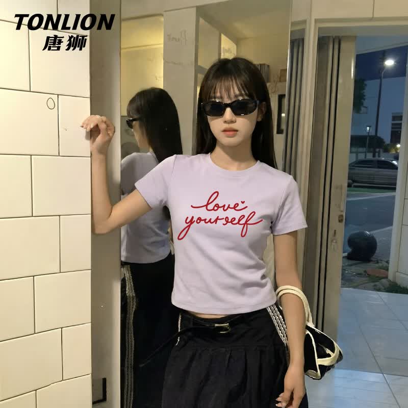 TonLion Women s Slim-Fit Cotton Short Sleeve T-Shirt L
TonLion Women s Slim-Fit Cotton Short Sleeve T-Shirt L