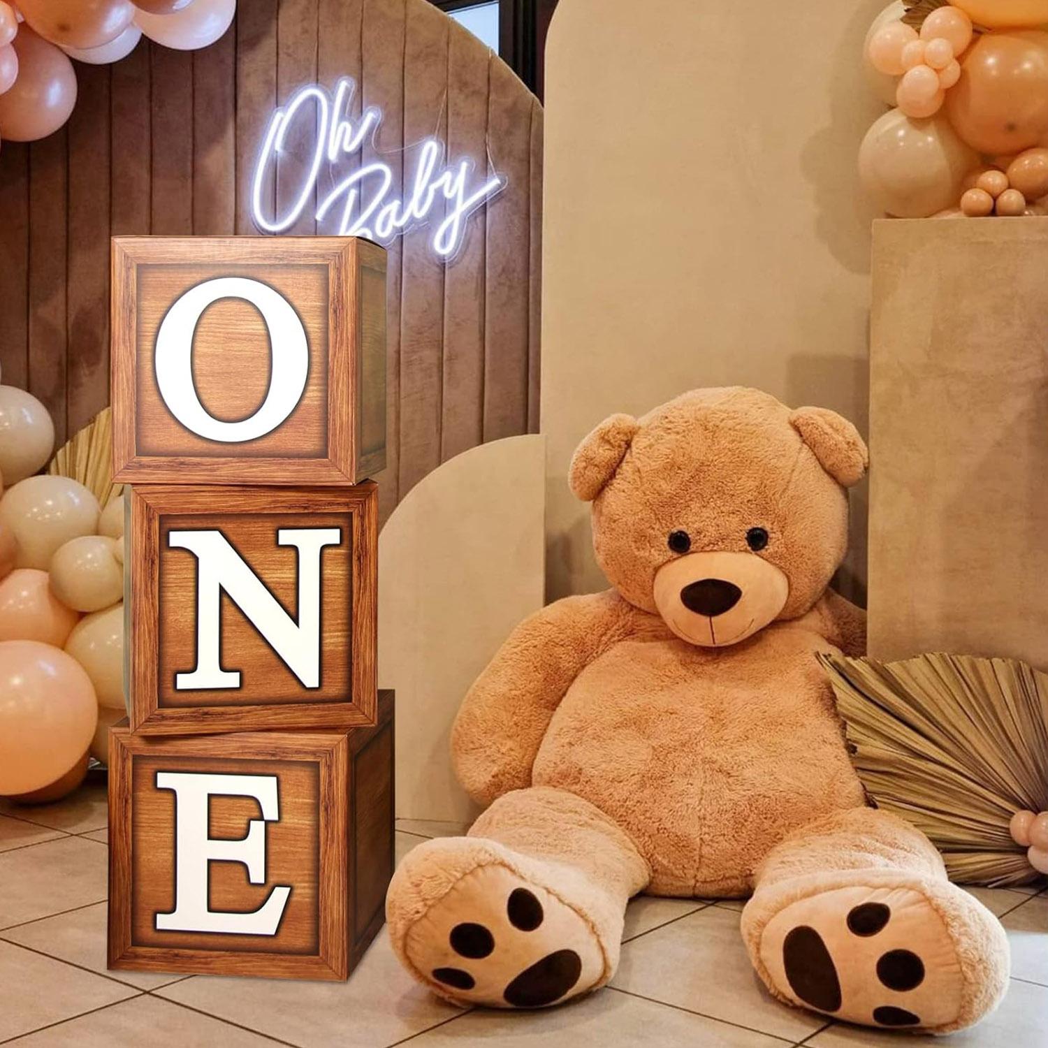 First Birthday Balloon Boxes 3 Wood Grain Brown Blocks 1st Birthday Balloon Boxes Teddy Bear Birthday Party Decorations Other
First Birthday Balloon Boxes 3 Wood Grain Brown Blocks 1st Birthday Balloon Boxes Teddy Bear Birthday Party Decorations Other