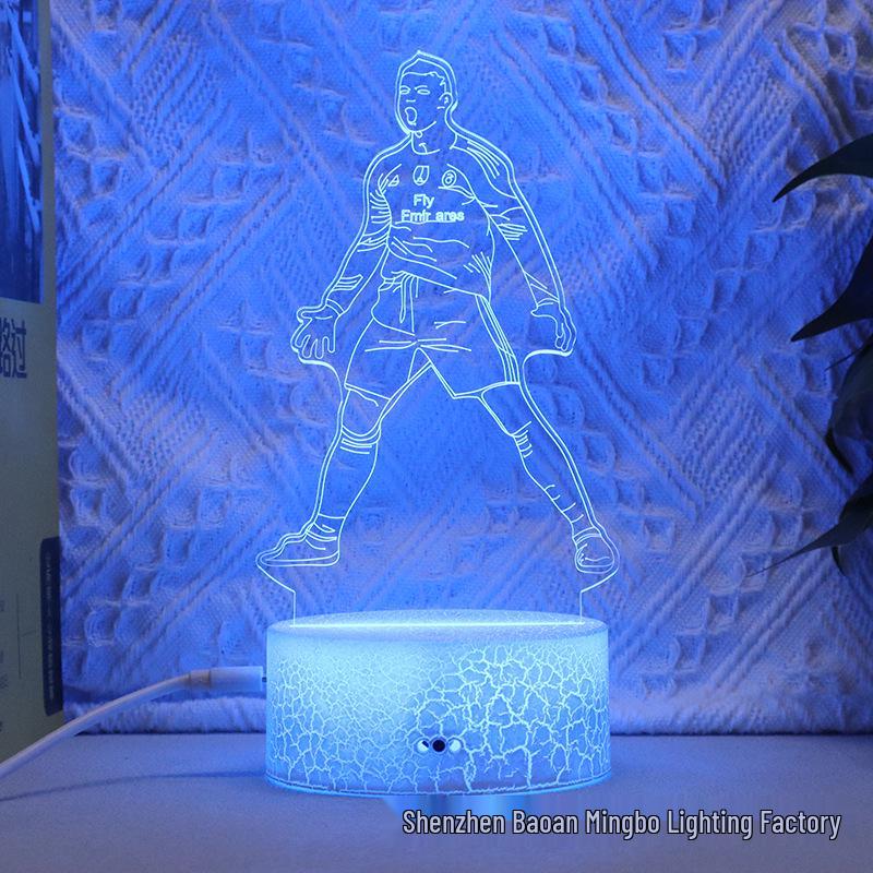 CR7 3D Night Light Football Club LED Ornament Atmosphere Lamp Game Decor Single Panel
CR7 3D Night Light Football Club LED Ornament Atmosphere Lamp Game Decor Single Panel