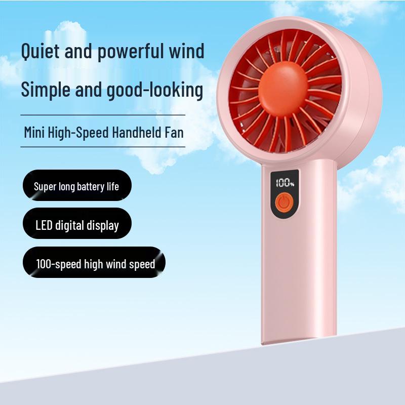 Portable USB Rechargeable Mini Fan with Digital Display and Strong Wind рожевий
Portable USB Rechargeable Mini Fan with Digital Display and Strong Wind рожевий