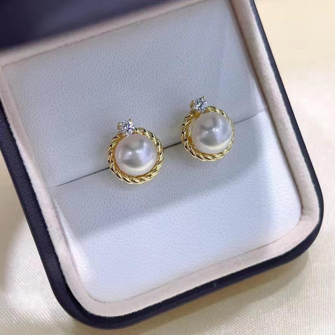 Seiko sterling silver flower earrings natural freshwater pearl 6.5-7 MM round strong light earrings light luxury temperament two wear золотий
Seiko sterling silver flower earrings natural freshwater pearl 6.5-7 MM round strong light earrings light luxury temperament two wear золотий