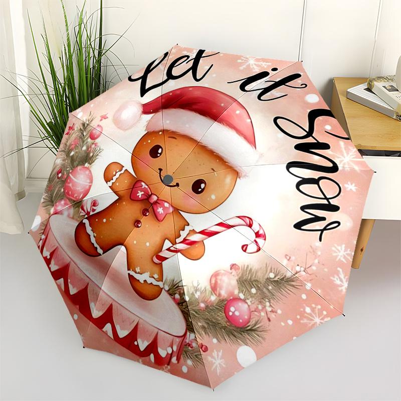 Gingerbread Man Themed Travel Umbrella 8 Ribs Automatic Opening and Closing,Portable Folding Design,Compact and Stylish Umbrella Suitable
Gingerbread Man Themed Travel Umbrella 8 Ribs Automatic Opening and Closing,Portable Folding Design,Compact and Stylish Umbrella Suitable