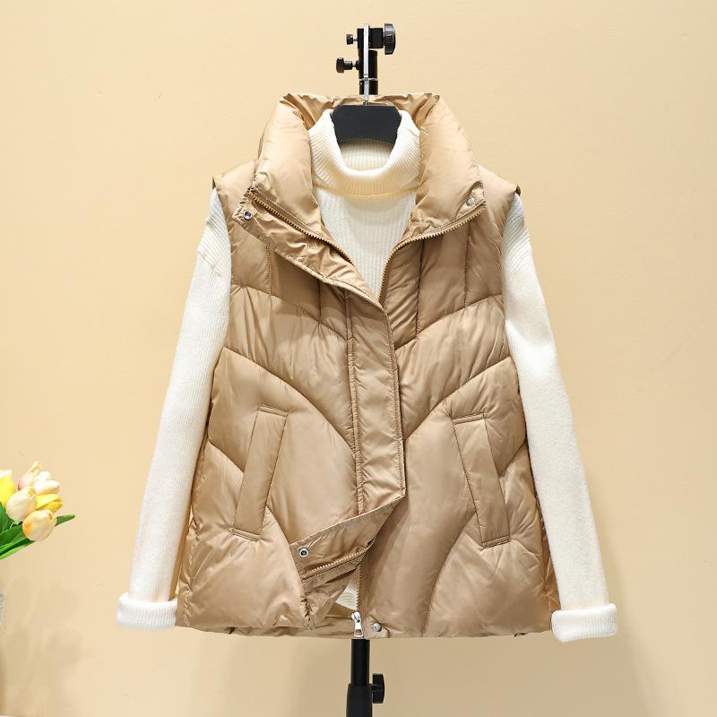 Женский короткий пуховый жилет с воротником-стойкой без рукавов, пончо-куртка XXL хаки
Женский короткий пуховый жилет с воротником-стойкой без рукавов, пончо-куртка XXL хаки