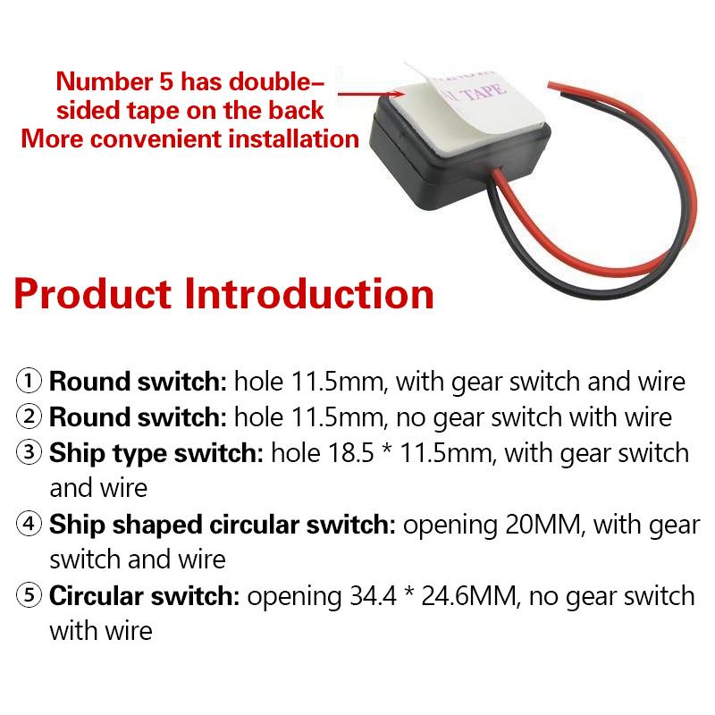 Modified Switch Button Mini Switch Electric Car Wiring Lights Horn Modification Motorcycle Small Switch
Modified Switch Button Mini Switch Electric Car Wiring Lights Horn Modification Motorcycle Small Switch