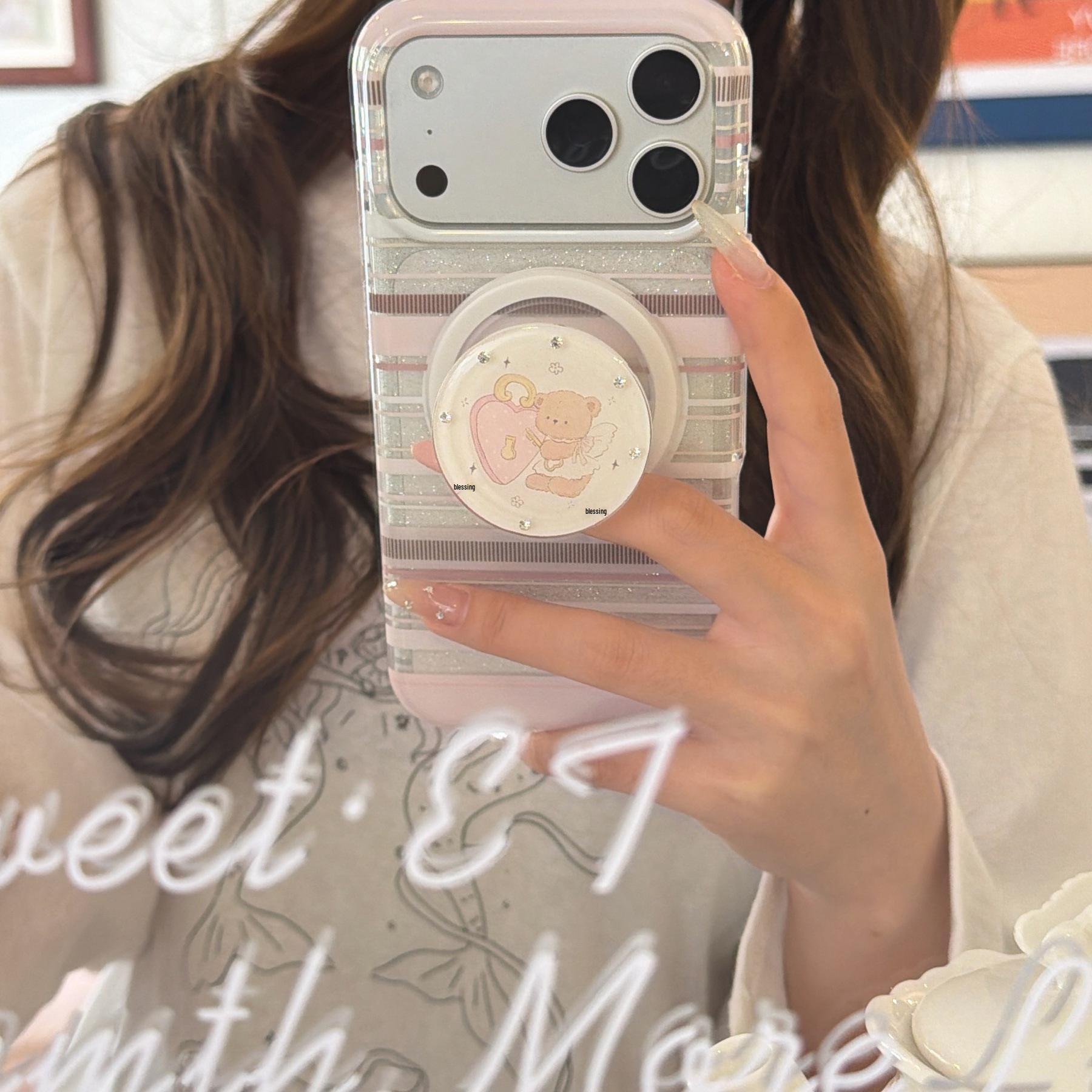 Korean Glitter Rhinestone Bear Magnetic Stand Case for iPhone 17 Pro Max / Apple 16 / 15 iPhone 17 Pro Max
Korean Glitter Rhinestone Bear Magnetic Stand Case for iPhone 17 Pro Max / Apple 16 / 15 iPhone 17 Pro Max