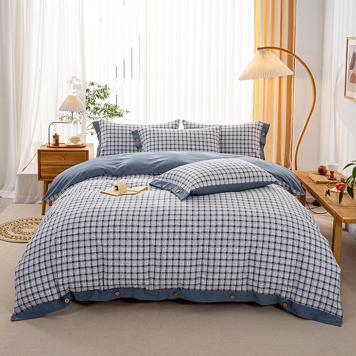 Высококачественный набор из 4 предметов из чистого хлопка, утолщенный, легкий, роскошный хлопок, супермягкое постельное белье, прямые продажи 1.8m bed sheet 4pc