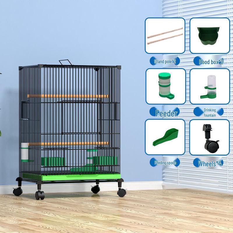 Посилена велика клітка для великих птахів, таких як какатіли та піони, з гніздовою коробкою 70cm H, 42x31cm, with wheels, Package 2 чорний
Посилена велика клітка для великих птахів, таких як какатіли та піони, з гніздовою коробкою 70cm H, 42x31cm, with wheels, Package 2 чорний