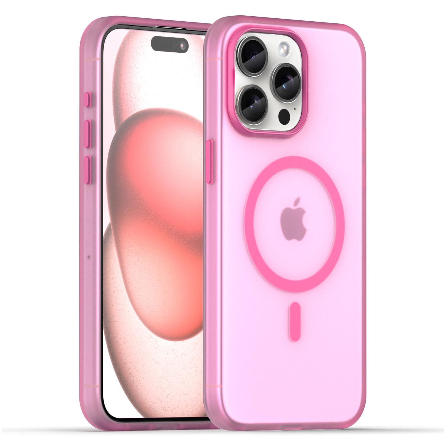 For iPhone 15 Pro Case Translucent Matte Back Slim Phone Cover Pink
For iPhone 15 Pro Case Translucent Matte Back Slim Phone Cover Pink