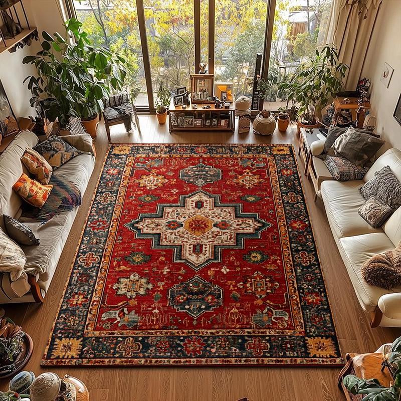 RAKKS Large Red Area Rug for Living Room, Washable Boho Rug for Bedroom, Non-Slip Floral Vintage Distress Print Pattern Carpet 120x200cm
RAKKS Large Red Area Rug for Living Room, Washable Boho Rug for Bedroom, Non-Slip Floral Vintage Distress Print Pattern Carpet 120x200cm