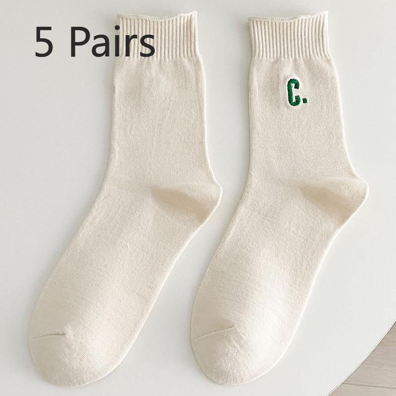 5 пар женских весенних хлопковых универсальных носков до середины икры 5 Pairs бежевый/зелёный
5 пар женских весенних хлопковых универсальных носков до середины икры 5 Pairs бежевый/зелёный