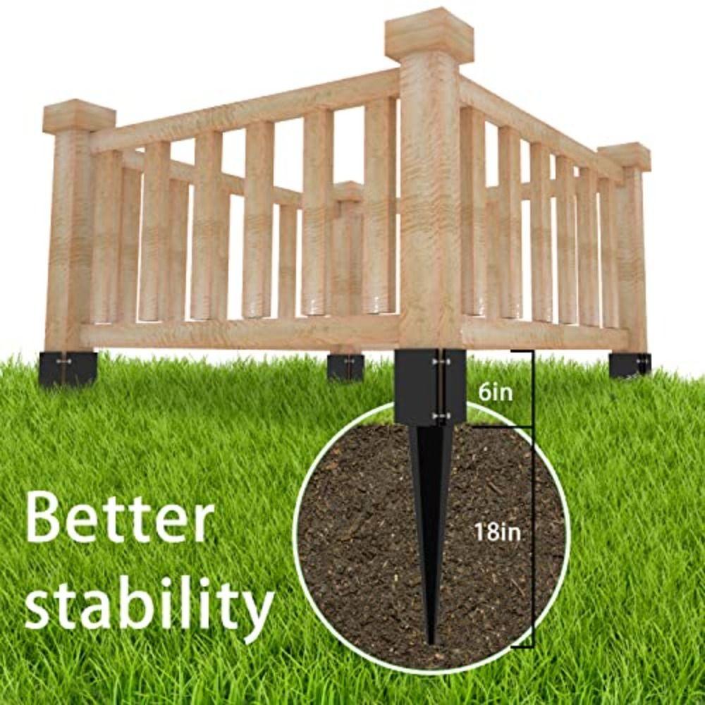 Black Fence Guardrail Reinforcement Device Galvanized Steel Sturdy Ground Spike Heavy Duty 3.5x3.5 Inches Inner Fence Post Black
Black Fence Guardrail Reinforcement Device Galvanized Steel Sturdy Ground Spike Heavy Duty 3.5x3.5 Inches Inner Fence Post Black