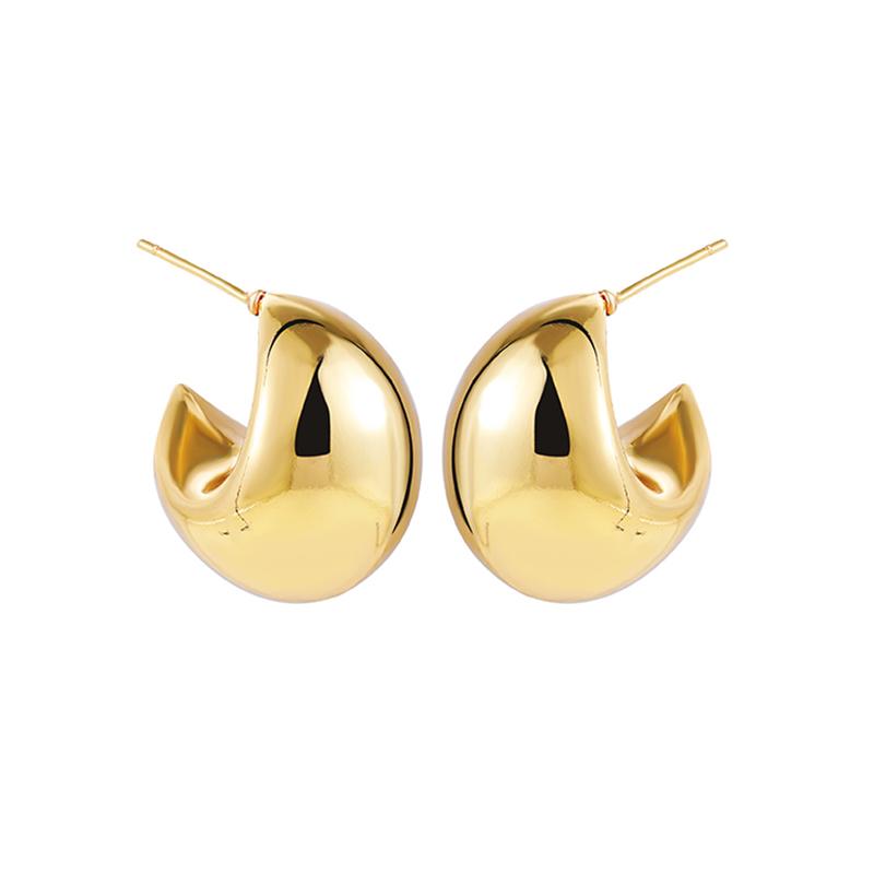 Fashion Gold Plated Stainless Steel Chunky Hoop Earrings for Women Smooth Metal Hollow Lightweight Circle Earrings Zircon Gift
Fashion Gold Plated Stainless Steel Chunky Hoop Earrings for Women Smooth Metal Hollow Lightweight Circle Earrings Zircon Gift
