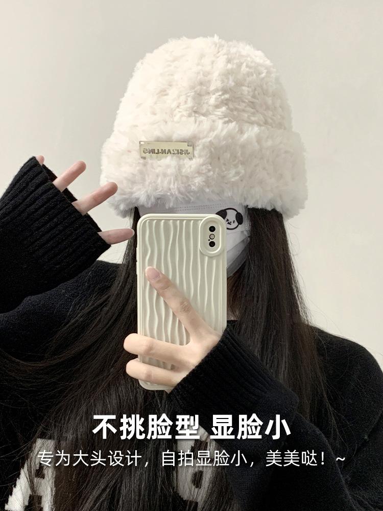 Big head circumference wool hat autumn and winter women s versatile knitted bag head shows small face and keeps warm white plush cold hat M(56-58cm) чёрный
Big head circumference wool hat autumn and winter women s versatile knitted bag head shows small face and keeps warm white plush cold hat M(56-58cm) чёрный