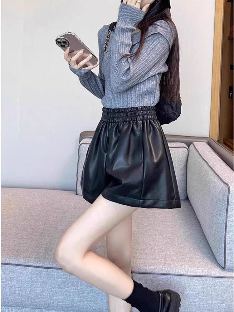 Женские кожаные брюки с высокой посадкой и широкими штанинами в корейском стиле - Осень и Зима 3XL
Женские кожаные брюки с высокой посадкой и широкими штанинами в корейском стиле - Осень и Зима 3XL