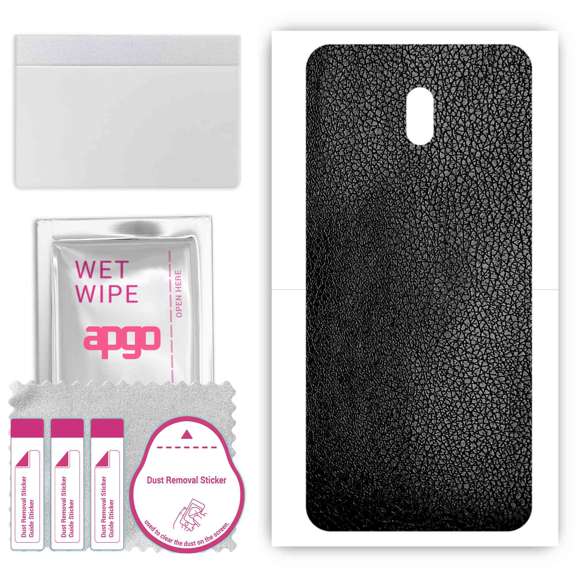 apgo Protective Skin Sticker for the back compatible with Xiaomi Redmi 8A Pro, Wrap Film, Foil, Vinyl - Pattern Black Leather
apgo Protective Skin Sticker for the back compatible with Xiaomi Redmi 8A Pro, Wrap Film, Foil, Vinyl - Pattern Black Leather