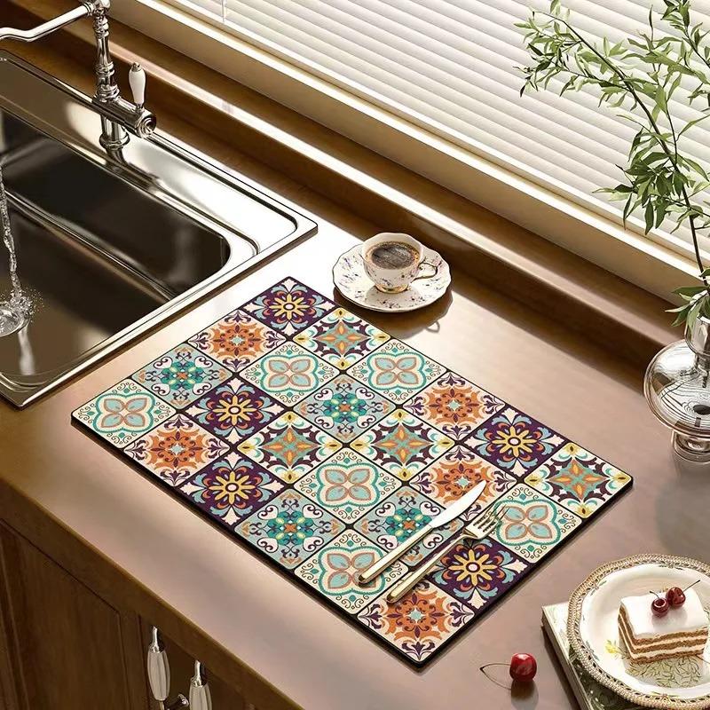 Classical Floral Diatomaceous Earth Coffee Machine Mat Kitchen Bar Absorbent Drainage Mat Thermal Insulation Dish Drying Mat 20x30cm
Classical Floral Diatomaceous Earth Coffee Machine Mat Kitchen Bar Absorbent Drainage Mat Thermal Insulation Dish Drying Mat 20x30cm