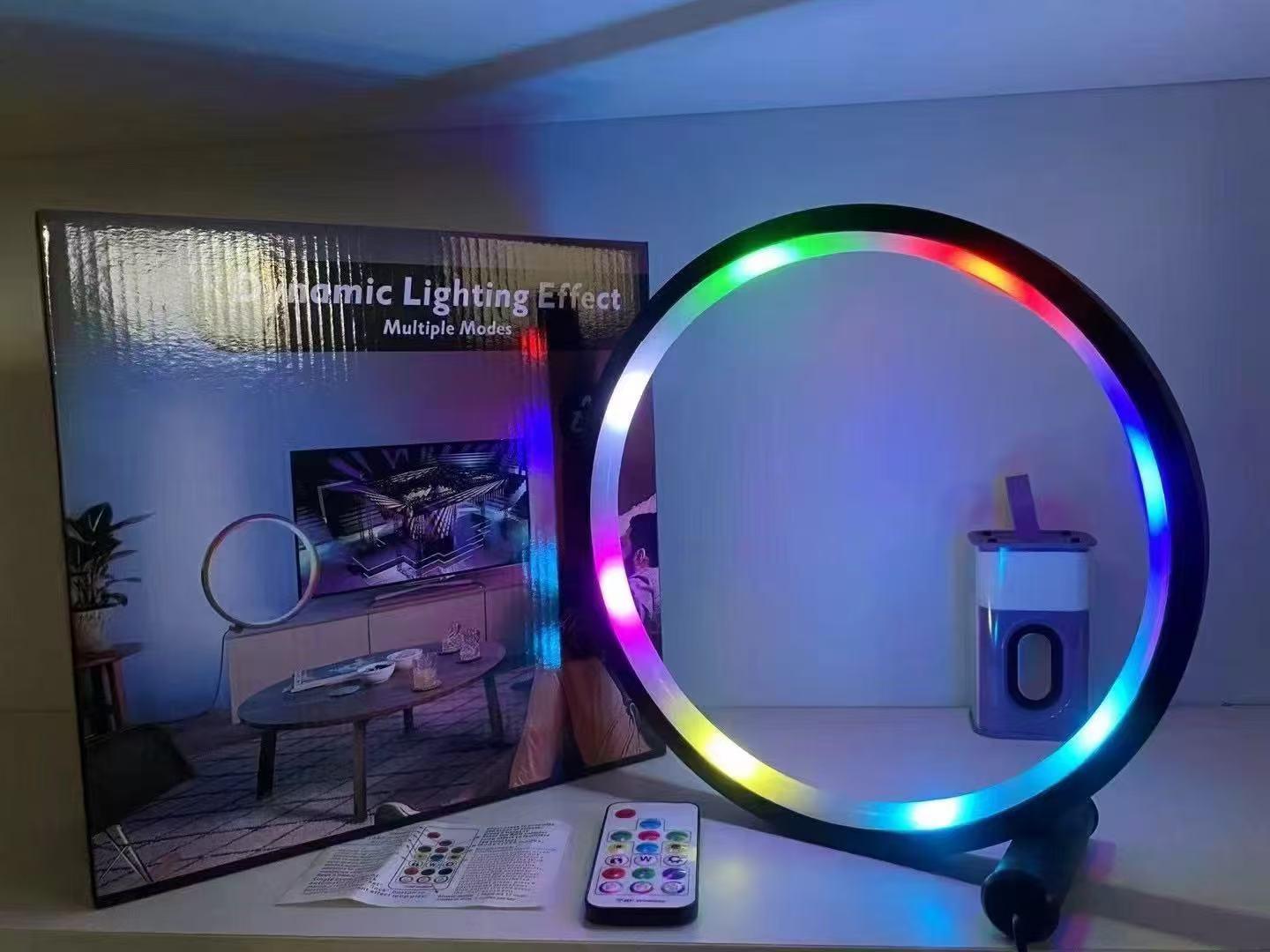 2025 RGB Мечтательная Креативная Настольная Лампа – Кольцевая Лампа для Атмосферы Киберспорта