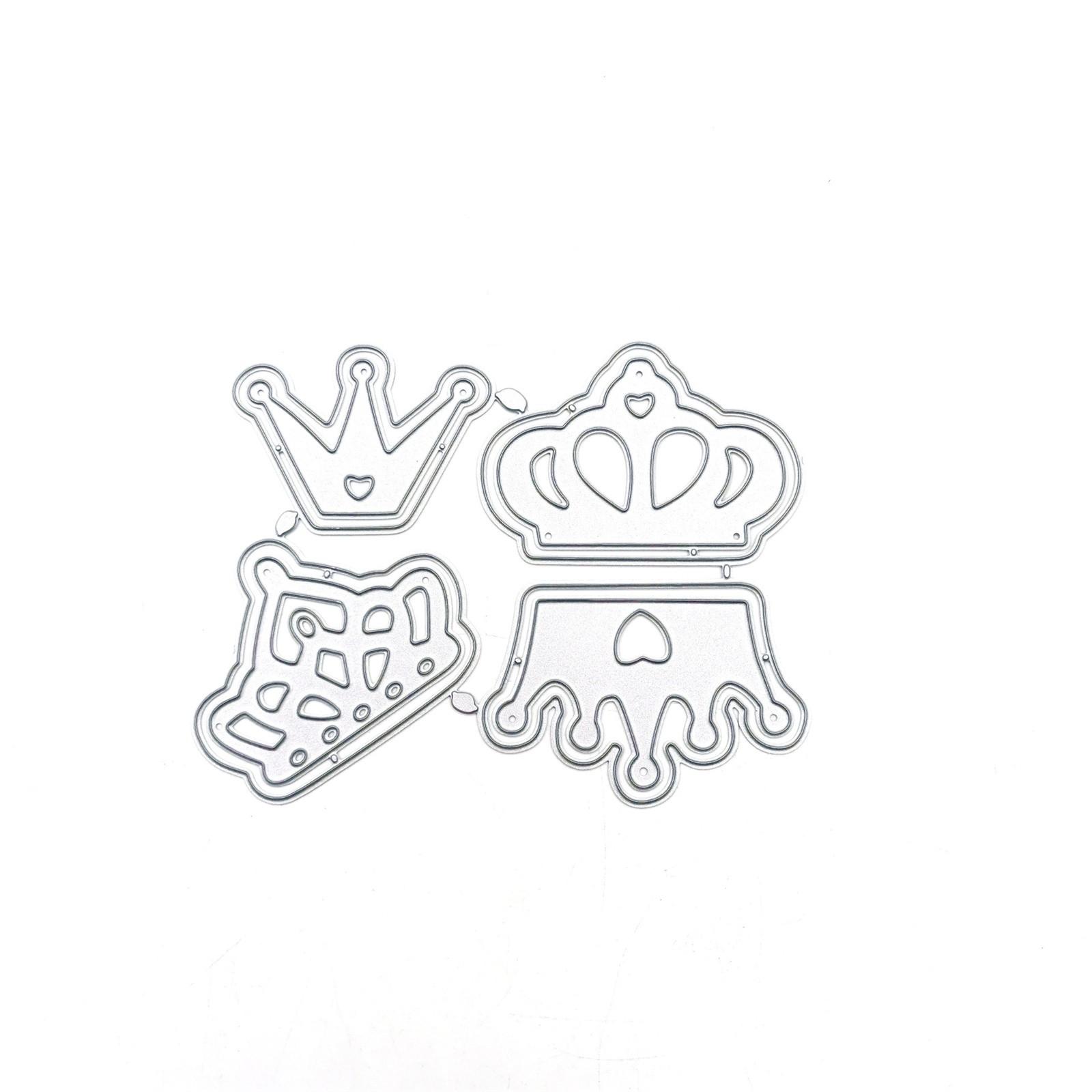 Корона Металлическая Резка Форма Для Высечки Украшения Для Альбома Рельефное Украшение Для Фотоальбома Изготовление Открыток Изделия Ручной Работы One Size серебряный
