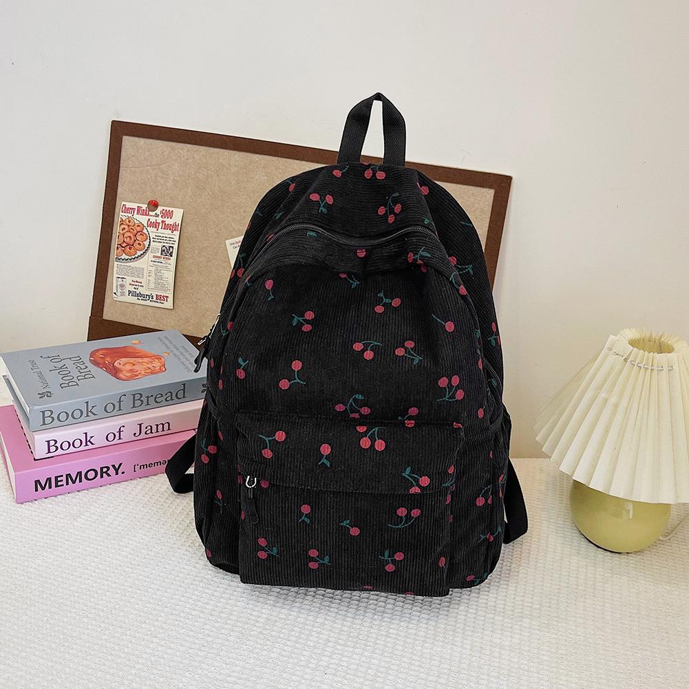 Вельветовый рюкзак с вишневым узором, женский дорожный рюкзак на каждый день, регулируемый ремешок, рюкзак для ноутбука на молнии для работы, покупок, школы чёрный
Вельветовый рюкзак с вишневым узором, женский дорожный рюкзак на каждый день, регулируемый ремешок, рюкзак для ноутбука на молнии для работы, покупок, школы чёрный