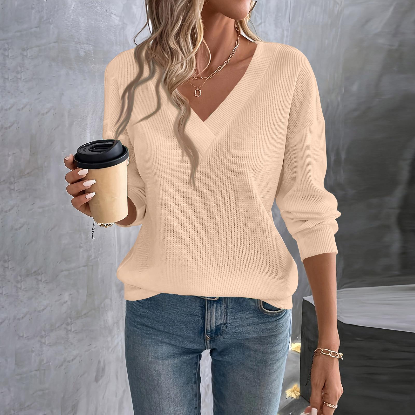 Women s Casual And Fashionable Color V-Neck Long-Sleeved T-Shirt XL бежевий
Women s Casual And Fashionable Color V-Neck Long-Sleeved T-Shirt XL бежевий