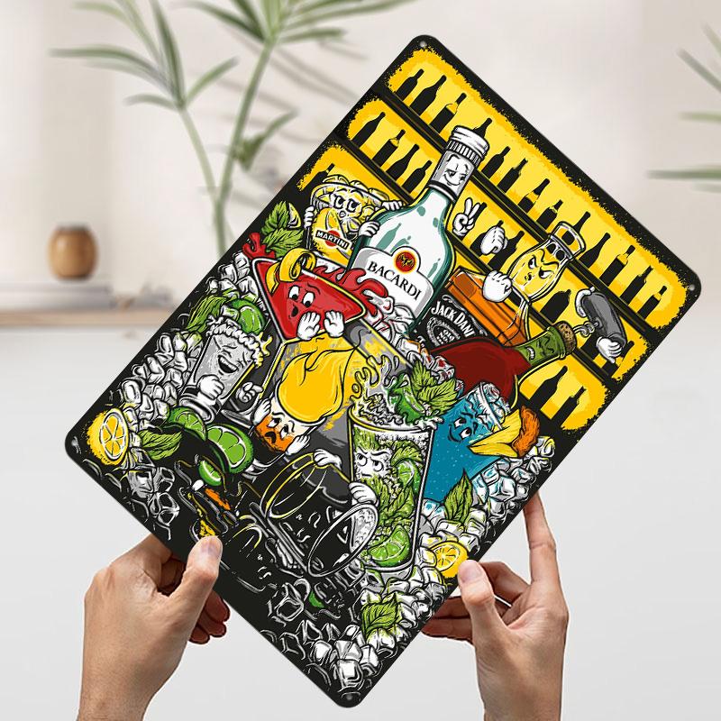 Cartoon Alcoholic Beverages in Ice Bucket Printed Poster Customized Wall Art Retro Vintage Metal Tin Signs for Decoration Home 20x30cm(7.8x11.8inch)
Cartoon Alcoholic Beverages in Ice Bucket Printed Poster Customized Wall Art Retro Vintage Metal Tin Signs for Decoration Home 20x30cm(7.8x11.8inch)