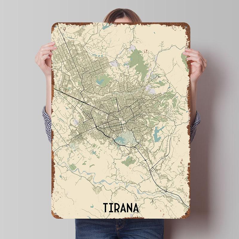 Tirana City Map Printed Poster Customized Wall Art Retro Vintage Metal Tin Signs for Room Decoration Garage Decorations Man Cave 20x30cm(7.8x11.8inch)
Tirana City Map Printed Poster Customized Wall Art Retro Vintage Metal Tin Signs for Room Decoration Garage Decorations Man Cave 20x30cm(7.8x11.8inch)