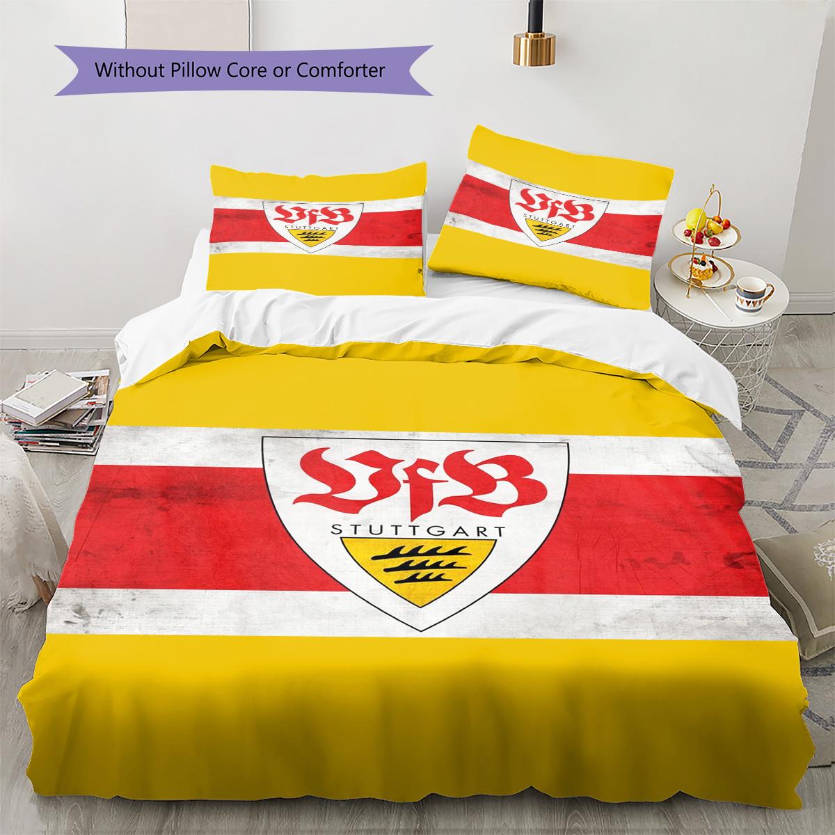 Stuttgart Football Club Pattern Bedding Set Quilt Cover Pillowcase Home Decor Gift (1 * duvet cover + 2 * pillowcase, without core) 135x200cm
Stuttgart Football Club Pattern Bedding Set Quilt Cover Pillowcase Home Decor Gift (1 * duvet cover + 2 * pillowcase, without core) 135x200cm