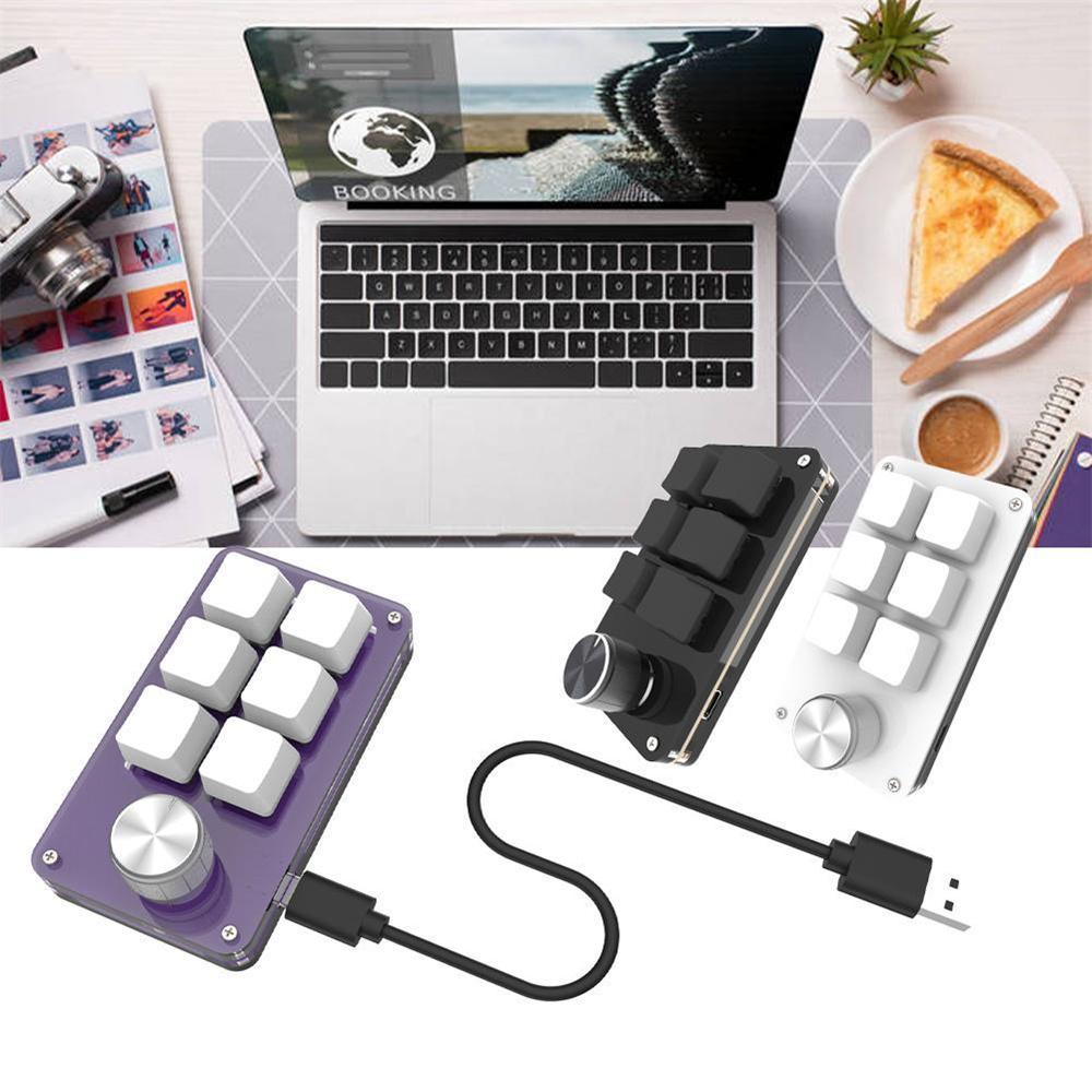 Портативная мини-механическая USB-клавиатура с 6 клавишами, программируемые клавиши, пользовательские сочетания клавиш
Портативная мини-механическая USB-клавиатура с 6 клавишами, программируемые клавиши, пользовательские сочетания клавиш