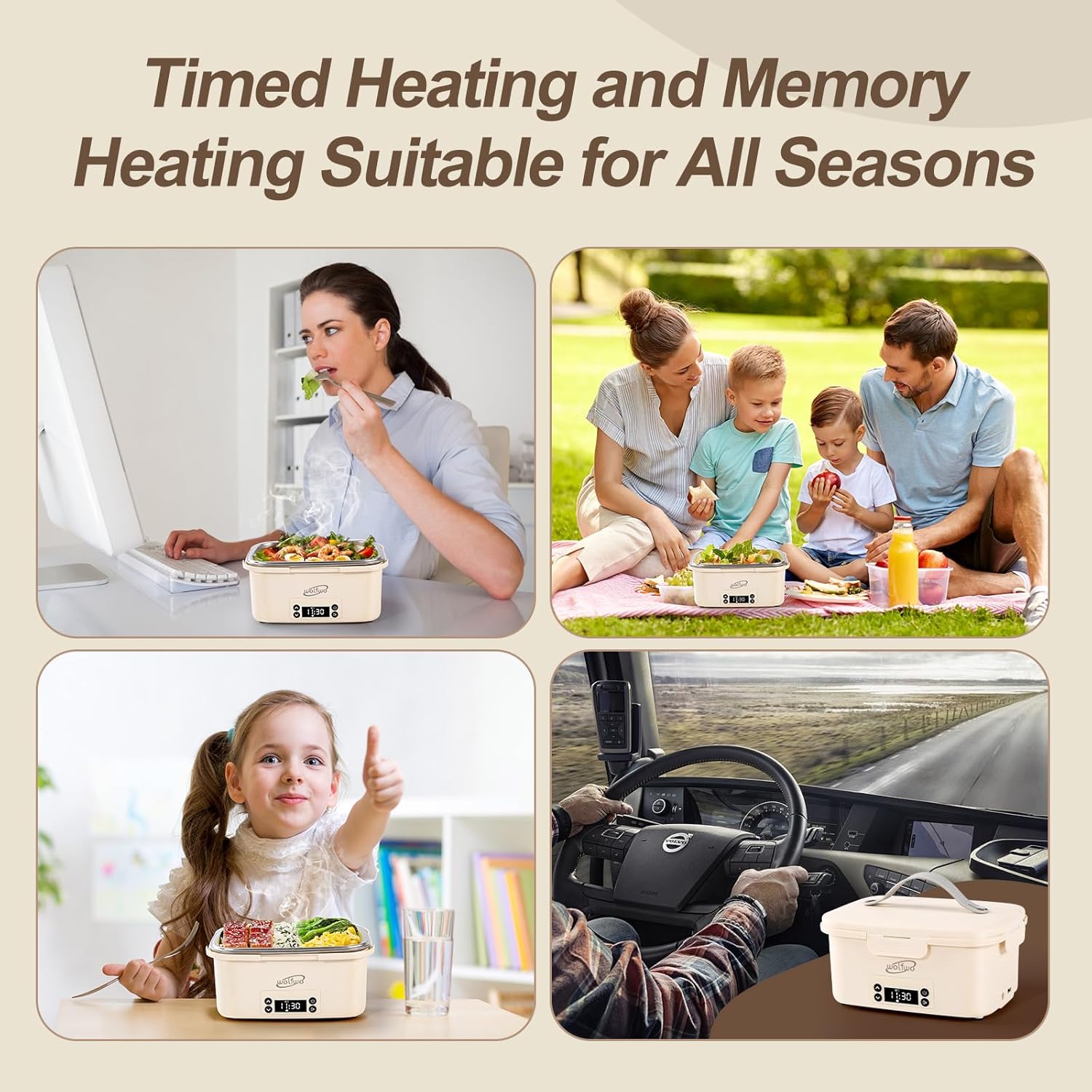 Self-Heating Electric Lunch Box 1000ML with Timer, Leakproof Stainless Steel Dishwasher-Safe, Includes Utensils for Work Travel United States
Self-Heating Electric Lunch Box 1000ML with Timer, Leakproof Stainless Steel Dishwasher-Safe, Includes Utensils for Work Travel United States
