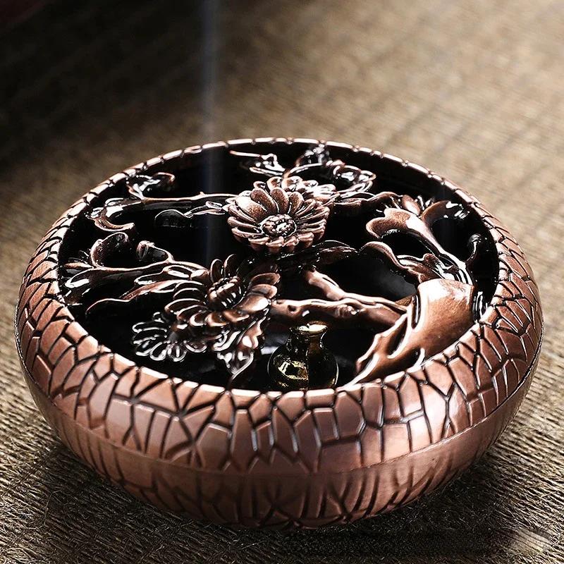 3 Hours Antique Hollow Coil Incense Burner Sandalwood Copper Alloy Incense Coil Plate Zen Home Decor Metal Ashtray
3 Hours Antique Hollow Coil Incense Burner Sandalwood Copper Alloy Incense Coil Plate Zen Home Decor Metal Ashtray