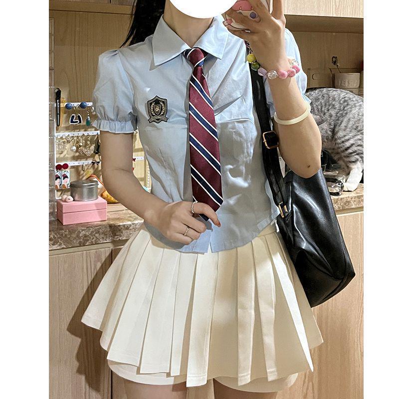 Rella Academy Original JK Uniform: Women s Short Sleeve Waist-Hugging Shirt & High Waist Pleated Skirt Set - Summer Style L
Rella Academy Original JK Uniform: Women s Short Sleeve Waist-Hugging Shirt & High Waist Pleated Skirt Set - Summer Style L
